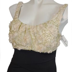 Windsor Bandage Dress NWT Floral Applique Layered Bodycon Whimsigoth Formal